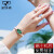 金仕盾（JIN SHI DUN）瑞士认证品牌手表女气质时尚女士手表防水陶瓷石英表轻奢手链表女 升级加强版-间陶瓷玫绿-礼盒装