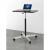 定制站立式工作台移动升降桌笔记本电脑桌简易桌办公书桌折叠小桌 白色四星尼龙脚高气棒升降桌