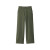 无印良品（MUJI）女式 横竖弹力丝光斜纹宽版直筒裤 阔腿裤裤子休闲 工装长裤 深绿色BEM73C3A M(160/66A)
