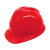 库铂V5红色安全帽 PE塑料V型工地建筑施工安全帽头盔 防砸防穿刺