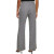 卡尔文·克莱恩（Calvin Klein）女士宽腿商业礼服裤 聚酯混纺窗格特别款 深灰色 US 14 Petite (L)