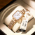 WESTDUN瑞士品质新款女士手表防水时尚石英腕表 768玫金白面钢带款