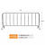 不锈钢铁马护栏移动围栏商场活动分流地铁施工安全防护隔离栏 普通钢材质38管高1米长2米