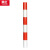 鼎红 电线杆红白反光膜 黑黄警示反光贴 防撞反光贴警示 安全柱反光条红白斜纹10cm*45.7m