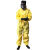 京斯坦 防护服连体连帽耐酸碱核废水防护面罩 四件套 XL（175-180cm）1套 