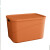 杂物收纳筐塑料收纳箱带盖收纳盒子储物盒整理箱 A 方形特大号暮色橙