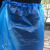 京斯坦 雨鞋套加厚防水鞋套PE防滑耐磨长高筒脚套 蓝色加厚脚形款(18g)(100个)