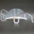勋狸粑40塑料透明口罩餐饮口罩酒店餐厅厨房厨师口罩防雾防口水飞沫口罩 白边口罩 40只