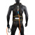 五点式安全带 高空作业全套GM8217 双挂钩保险带 电工安全绳套装 黑色-双小钩1.8米
