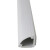 PVC墙角迷你线槽H20三角扇形槽明装免打钉明线遮挡整理神器 H20白色 1米/根