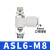 亚德客气管接头气缸节流阀 PSL4/6/8-M5/01/02可调节气动调速阀 ASL6M8