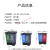 回收箱垃圾分类垃圾桶带盖办公室大号脚踩式干湿分离厨房脚踏式防 30L蓝红(可回收物+有害)