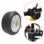 3d打印机铝型材滑轮 塑料被动惰轮轨道动滑pom大轮小轮V型内径5mm 黑色大轮(内孔5MM)带轴承