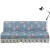 白季园可折叠沙发套罩四季通用简易小型单人三人两用防滑全盖沙发床罩垫 玫瑰花 长160cm*宽147cm{含花边}