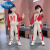 迪士尼（Disney）（Disney）女童春秋休闲运动套装2024韩版中大童洋气卫 高品质M款女童套装-杏色 110 码建议身高95-105厘米