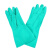 丁晴防护手套工业家务防水厨房食品耐油清洁耐磨防化学耐酸碱 XL 拓丰绿色10双(现货)