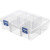 多格零件盒带盖透明配件件收纳盒小螺丝分类分格塑料格子工具箱 6分格无盖透明款买1送1共2个