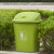 蓓尔蓝 方形垃圾桶 30L 户外大容量物业商用无盖厨房大号果皮桶办公室纸篓BEL128 绿色