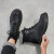 回力 男鞋高帮耐磨英伦风工装鞋 女士户外厚底增高中筒马丁靴 WXP(WZ)-0371 黑色（男） 40