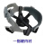 LISM安全帽带子一字型吸汗耐用施工通用防护零件下颚自由松紧高强度定 玻璃钢内衬+8颗帽扣(不含帽壳)