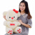 泰迪熊猫布娃娃抱抱熊可爱大号玩偶公仔毛绒玩具女孩生日礼物女生 (开心每)粉红色  60厘米(七彩发光)