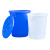 圆形大号加厚塑料大水桶储水带盖胶桶商用特大容量环卫垃圾桶 蓝色150L无盖 加厚