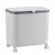 金诗洛 K5133 可移动垃圾分类桶 多功能干湿分离带盖垃圾桶分层收纳置物架 二层白色
