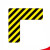 竹特 5s管理标识  四角定位贴桌面地面标识贴物品定位贴6S管理标志 L型 6.5*20cm 黄黑色（50个装） 企业定制