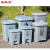 圣极光脚踏垃圾桶餐饮卫生桶加厚果皮箱亮面款塑料桶G5469灰色30L