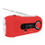 百舸 SOS防灾应急太阳能手摇发电天气收音机 5LED手电筒4档变焦Type-C红色