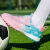 安·踏步女子儿童足球鞋碎钉TF中小学生女童训练鞋粉色防滑足球鞋 B6888粉色碎钉 35