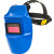 电焊面罩自动变光变色氩弧焊焊工头戴式面卓太阳能全自动 蓝色【不变光】