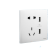 罗格朗 开关插座 未莱系列陶瓷白色86型插座 五孔带双USB充电插座