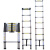 海斯迪克 铝合金伸缩梯 折叠多功能工程梯 单面梯4.4米