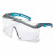 优维斯（UVEX）9064275中档防冲击眼镜 防风防沙防尘眼镜 黑色/蓝色PC 镜片, 透明