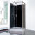 长方形整体浴室一体式钢化玻璃隔断洗澡间沐浴房卫生间 80*120黑色右群 不含蒸汽