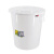 益美得 圆形大号水桶塑料垃圾桶储物桶商用户外带盖工业用大桶 60L白色