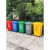家用垃圾桶万向轮大容量商用大号公共场合厨房厨余带盖餐饮分类桶 50L加厚分类带轮绿色厨余