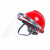 约巢耐高温防护面罩面具面屏配安全帽防飞溅电焊隔热冶炼钢铝铁炉前工 4毫米加厚面罩+红安全帽