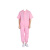 工孚 薄款透气短袖工服劳保工作服套装夏季  一套价 粉红色L 