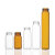 玻璃储存瓶EPA样品瓶20/30/40/60ml透明棕色吹扫捕集试剂瓶100个 本色特氟龙/隔垫 3mm 100个