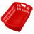 和一可塑 HY10 沥水篮 塑料周转筐 分拣筐洗菜筐收纳筐 红色9号570*415*180（2个）