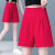古蒂克中年妇女夏天穿的薄款五分裤五分短裤女2024夏季韩版高腰弹力修身 5396黑色 XL