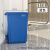商用无盖垃圾桶大容量2023厨房超大方形户外40大号垃圾箱 60L蓝色长方形桶送垃圾袋
