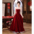 橦舟渡敬酒服新娘高级感 轻奢2024新款夏季订婚礼服结婚登记小个子红裙 图片款-757 S
