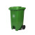 圣路欧C  垃圾桶绿色脚踏垃圾桶环卫分类物业小区室外户外酒店商用塑料带盖100U型号 550*470*840mm  