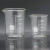 欧杜 玻璃量杯带刻度耐高温可加热实验室透明玻璃烧杯 100毫升