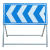 道路施工标志牌施工架道路施工标识标牌 蓝白箭头向左转 100*100*50 48小时