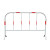京酷 镀锌铁马护栏 道路交通施工可移动围栏 市政幼儿园商场警示隔离栏 1*1.5m白红加厚