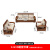 帝麦尔 实木沙发中式客厅新中式高箱储物两用组合沙发单人+双人+三人位